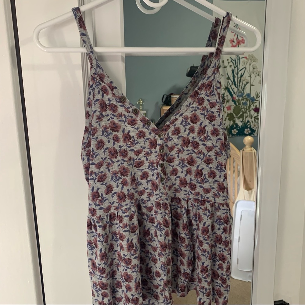 american eagle soft and sexy floral tank top